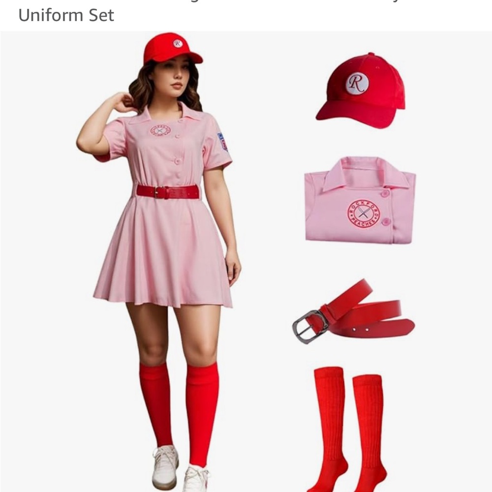 Rockford Peach 🍑 Pink and Red Women's Uniform Set